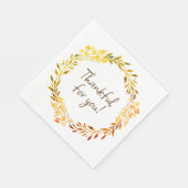 カジュアルな感謝祭/秋のナプキン - カスタム スタンダードランチョンナプキン (角)