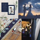 カジュアルな手書きタイポグラフィー シルバー & ネイビー フェイバーバッグ