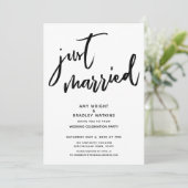 カジュアルな手書き 結婚式の披露宴 招待状 (スタンド正面)