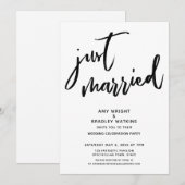 カジュアルな手書き 結婚式の披露宴 招待状 (正面/裏面)