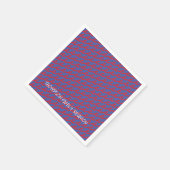 カジュアルな海岸パーティーに最適なロブスターパターン家族再会ネームタグ スタンダードカクテルナプキン (角)