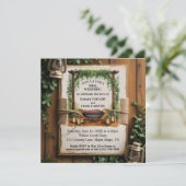 カジュアルな田園ウェディング招待状 招待状 (スタンド正面)