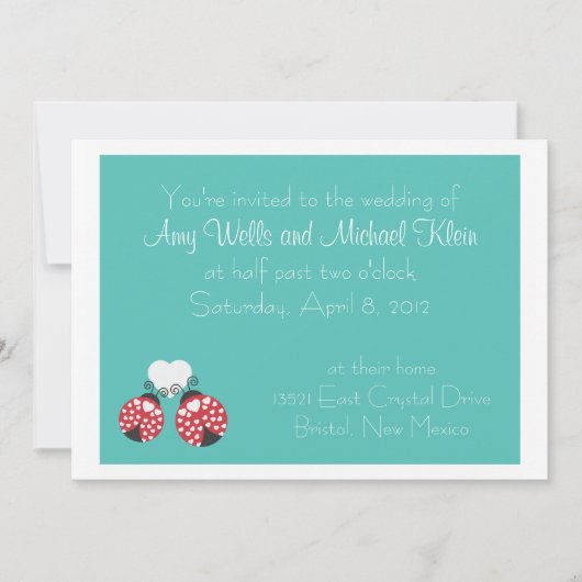 カジュアルな結婚式の招待状 - 現代風 招待状 (正面)