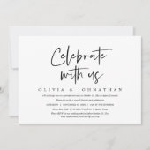 カジュアルな結婚式の挙式パーティー、お祝いに参加しましょう 招待状 (正面)