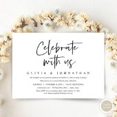 カジュアルな結婚式の挙式パーティー、お祝いに参加しましょう 招待状