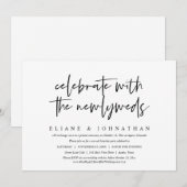 カジュアルな結婚式の挙式パーティー 招待状 (正面/裏面)