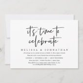 カジュアルな結婚式の挙式、祝いましょう 招待状 (正面)