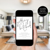 カジュアルな結婚式の案内スクリプトQRコード付ウェディング招待状 招待状