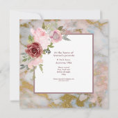 カジュアルな結婚式の水彩花の招待状 招待状 (裏面)