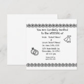 カジュアルな結婚式 招待状 (正面/裏面)