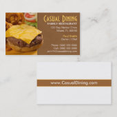 カジュアルな食事の飲食業カード 名刺 (正面/裏面)