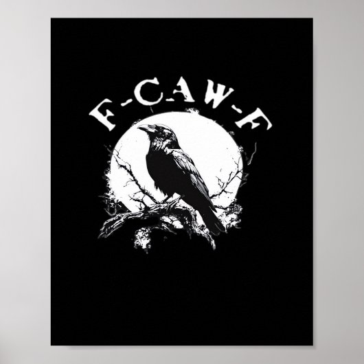 カジュアルな鳥好きのためのおもしろカラスのデザイン ポスター (正面)