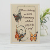 カジュアルな25周年招待状 招待状 (スタンド正面)