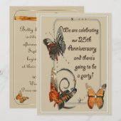 カジュアルな25周年招待状 招待状 (正面/裏面)