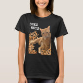 カジュアルな「DEEZ NUTS」ジョークとカシューナッツ Tシャツ (正面)