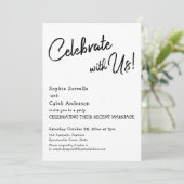 カジュアルにお祝いしよう！シンプルな結婚式のパーティー 招待状 (スタンド正面)