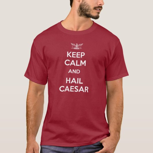 カジュアルに過ごそう、ハイル・カエサル Tシャツ (正面)