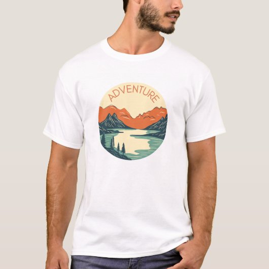 カジュアルアウトドアスタイルTシャツ Tシャツ (正面)
