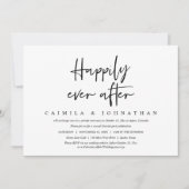 カジュアルウェディングエロープメントパーティー、ハッピーエバーアフター 招待状 (正面)