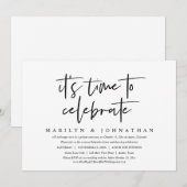 カジュアルウェディングエロープメント、 お祝いする時が来た 招待状 (正面/裏面)