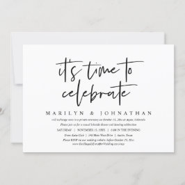カジュアルウェディングエロープメント、 お祝いする時が来た 招待状