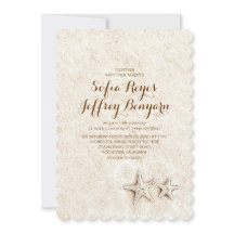 カジュアルエレガントビーチ結婚式招待状