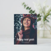 カジュアルエレガントHappy New Year Script Photo ポストカード (スタンド正面)