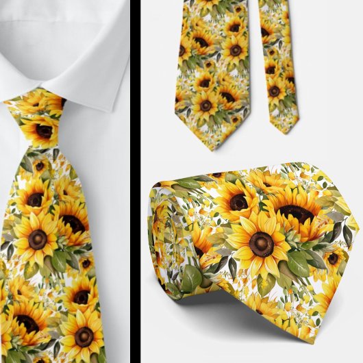 カジュアルオフィスネクタイ | ゴッホのひまわり ネクタイ