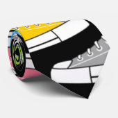 カジュアルカラフルスニーカー黒首タイ ネクタイ (ロール)