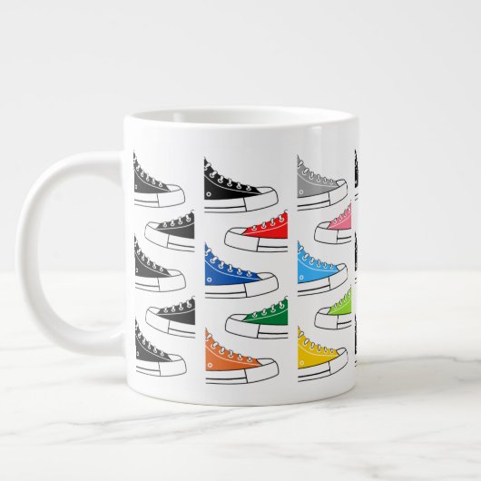カジュアルカラフルSneakers Giant Coffee Tea Mug ジャンボコーヒーマグカップ (左)