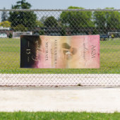 カジュアルクリームブラック抽象芸術オーバーレイ結婚写真 横断幕 (インサイチュ)