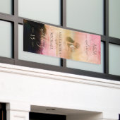 カジュアルクリームブラック抽象芸術オーバーレイ結婚写真 横断幕 (ビルの外側)