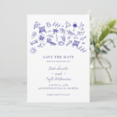カジュアルサマーコーストウェディングフォトSave the Date (スタンド正面)
