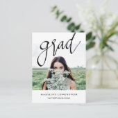 カジュアルシンプルタイポグラフィ大学院写真 案内ポストカード (スタンド正面)