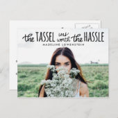 カジュアルシンプル可愛いタイポグラフィ インビテーションポストカード (正面/裏面)