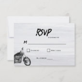 カジュアルシンプルMotorcycle Themed Wedding RSVPカード (正面)