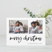 カジュアルスクリプトツー写真グリッド | メリークリスマス シーズンカード (スタンド正面)
