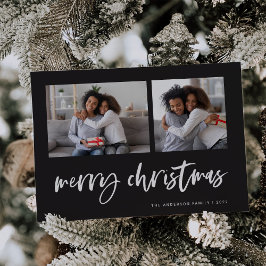 カジュアルスクリプトツー フォトグリッド | メリークリスマス シーズンカード