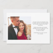 カジュアルスクリプト | 2枚の写真のこっそり結婚発表 招待状 (裏面)