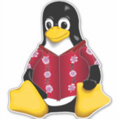 カジュアルタックスフラワーストライプカスタムカットビニール シール (正面)