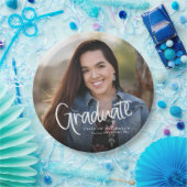 カジュアルトレンディースクリプトの卒業写真 ペーパープレート (パーティー)