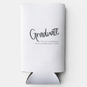 カジュアルトレンディースクリプトブラック&ホワイト卒業 スリム缶クーラー (正面)