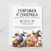 カジュアルドレス＆カクテル ハロウィンパーティー 招待状 (正面)