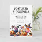 カジュアルドレス＆カクテル ハロウィンパーティー 招待状 (スタンド正面)