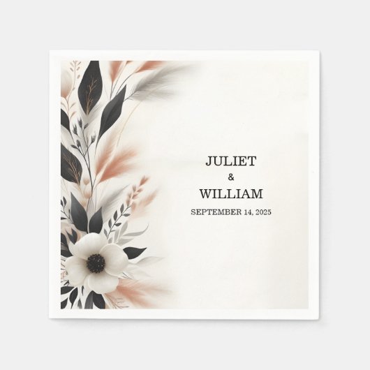 カジュアルハートファンシーは何も結婚ない スタンダードカクテルナプキン (正面)