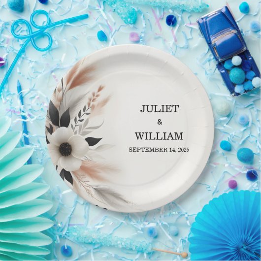 カジュアルハートファンシーは何も結婚ない ペーパープレート (パーティー)