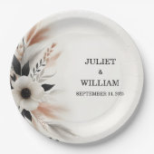 カジュアルハートファンシーは何も結婚ない ペーパープレート (正面)