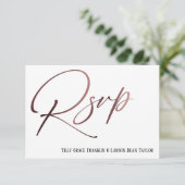 カジュアルバラ金ゴールド手書き入力RSVP曲要求 エンクロージャーカード (スタンド正面)