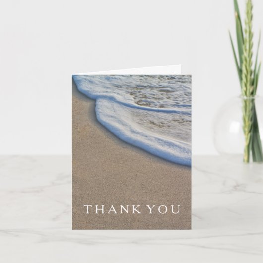 カジュアルビーチウェディングのお礼 サンキューカード (正面)