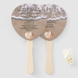 カジュアルビーチテーマ結婚式 プログラムファン ハンドファン